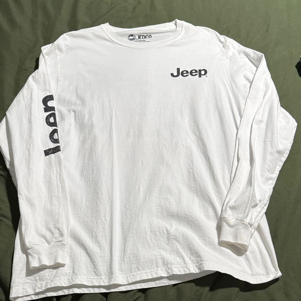 Jeep Men's Classic White Long Sleeve Tee